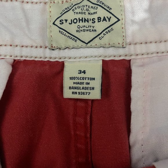 34W  Red Men's Shorts - Picture 2 of 3